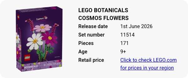 11514 LEGO Botanicals Cosmos Flowers