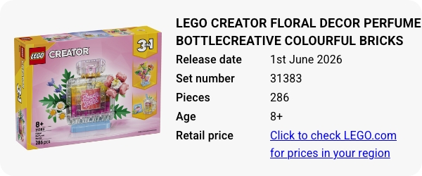 31383 LEGO Creator Floral Decor Perfume Bottle