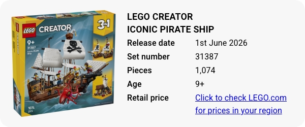 31387 LEGO Creator Iconic Pirate Ship