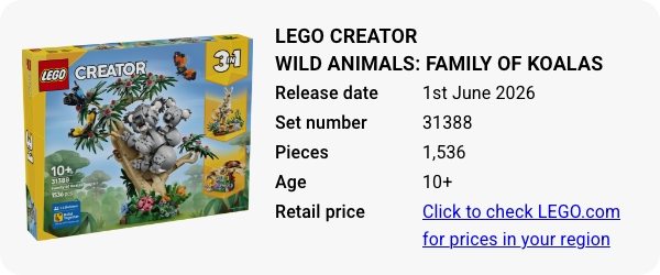 31388 LEGO Creator Wild Animals- Family of Koalas