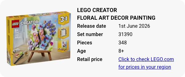31390 LEGO Creator Floral Art Decor Painting