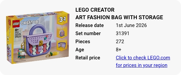 31391 LEGO Creator Art Fashion Bag with Storage