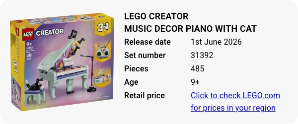 31392 LEGO Creator Music Decor Piano with Cat