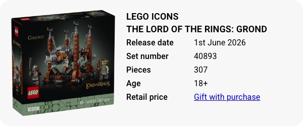 40893 LEGO Icons The Lord of the Rings- Grond