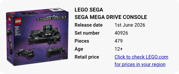 40926 LEGO SEGA SEGA Mega Drive Console