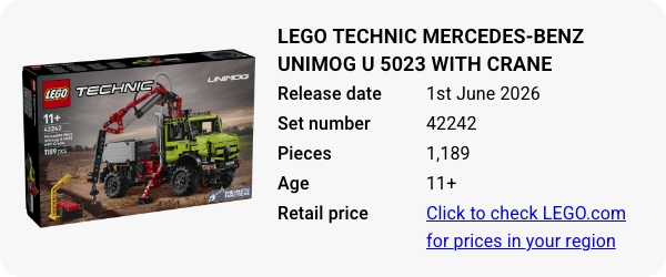 42242 LEGO Technic Mercedes-Benz Unimog U 5023 with Crane