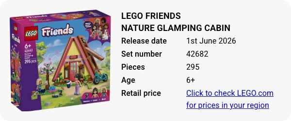 42682 LEGO Friends Nature Glamping Cabin