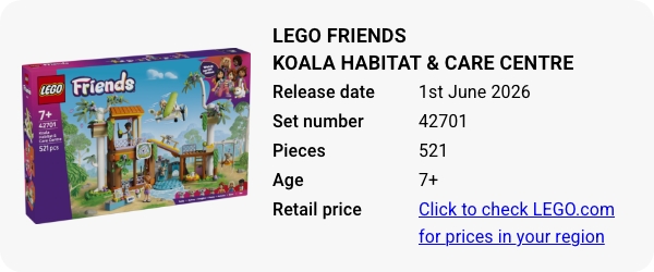 42701 LEGO Friends Koala Habitat & Care Centre