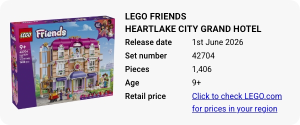 42704 LEGO Friends Heartlake City Grand Hotel