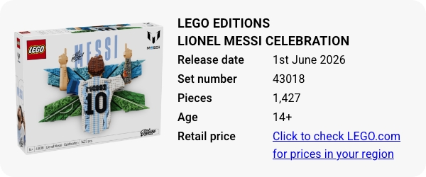 43018 LEGO Editions Lionel Messi Celebration