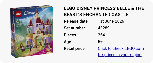 43289 LEGO Disney Princess Belle & the Beast’s Enchanted Castle
