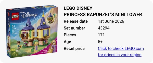43294 LEGO Disney Princess Rapunzel’s Mini Tower