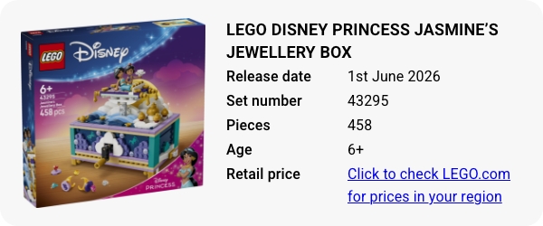 43295 LEGO Disney Princess Jasmine’s Jewellery Box