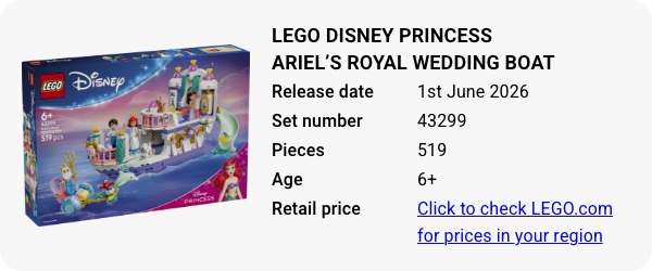 43299 LEGO Disney Princess Ariel’s Royal Wedding Boat 2