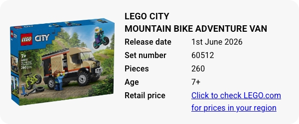 60512 LEGO City Mountain Bike Adventure Van
