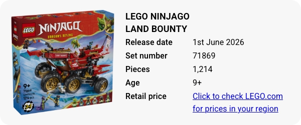 71869 LEGO NINJAGO Land Bounty