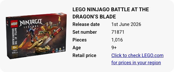 71871 LEGO NINJAGO Battle at the Dragon’s Blade