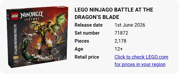 71872 LEGO NINJAGO Ultra Dragon Battle