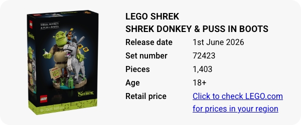 72423 LEGO Shrek Shrek Donkey & Puss in Boots