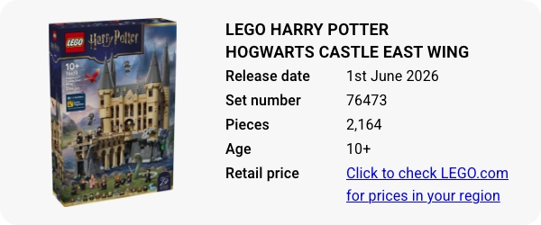 76473 LEGO Harry Potter Hogwarts Castle East Wing