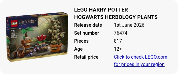 76474 LEGO Harry Potter Hogwarts Herbology Plants
