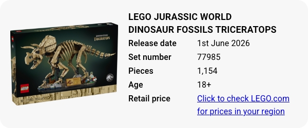 77985 LEGO Jurassic World Dinosaur Fossils Triceratops
