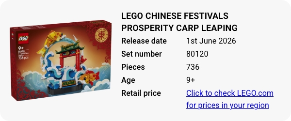 80120 LEGO Chinese Festivals Prosperity Carp Leaping