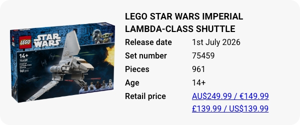 75459 LEGO Star Wars Imperial Lambda-Class Shuttle