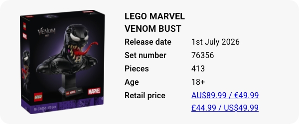 76356 LEGO Marvel Venom Bust