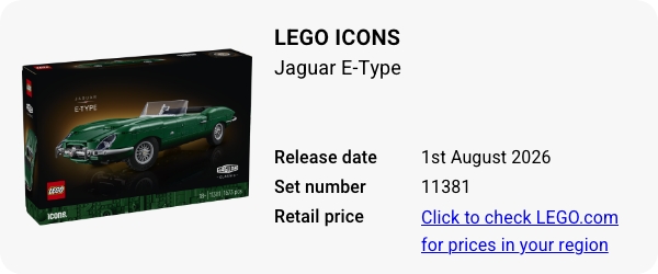 11381 LEGO Icons Jaguar E-Type