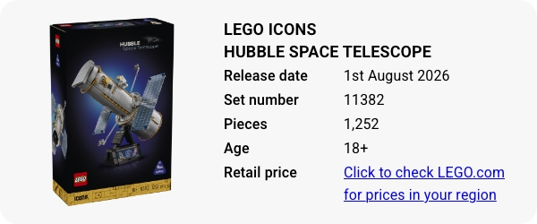 11382 LEGO Icons Hubble Space Telescope W