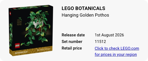 11512 LEGO Botanicals Hanging Golden Pothos