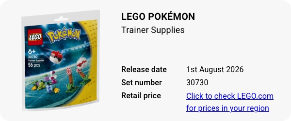 30730 LEGO Pokémon Trainer Supplies