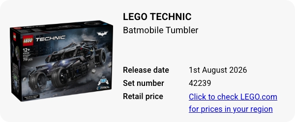 42239 LEGO Technic Batmobile Tumbler