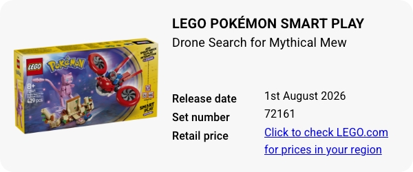 72161 LEGO Pokémon SMART Play- Drone Search for Mythical Mew