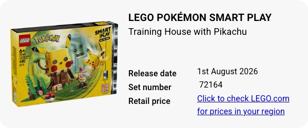 72164 LEGO Pokémon SMART Play- Training House with Pikachu