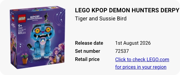 72537 LEGO KPop Demon Hunters Derpy Tiger and Sussie Bird