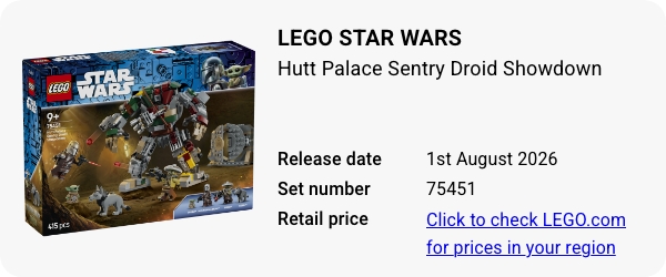 75451 LEGO Star Wars Hutt Palace Sentry Droid Showdown