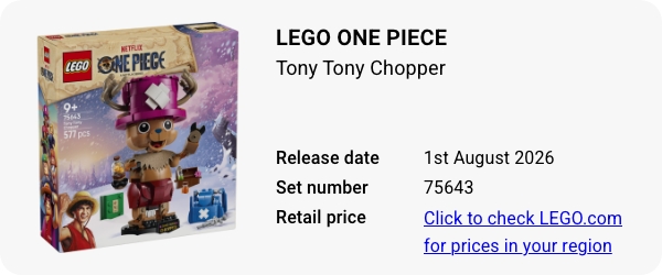 75643 LEGO ONE PIECE Tony Tony Chopper