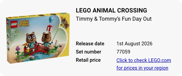 77059 LEGO Animal Crossing Timmy & Tommy’s Fun Day Out