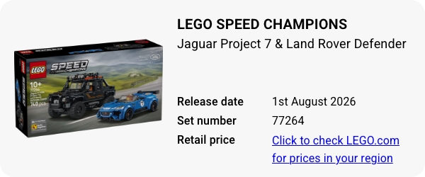 77264 LEGO Speed Champions Jaguar Project 7 & Land Rover Defender