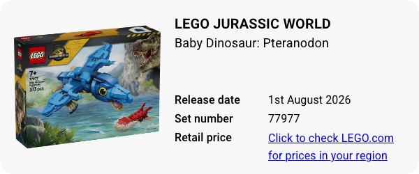 77977 LEGO Jurassic World Baby Dinosaur- Pteranodon