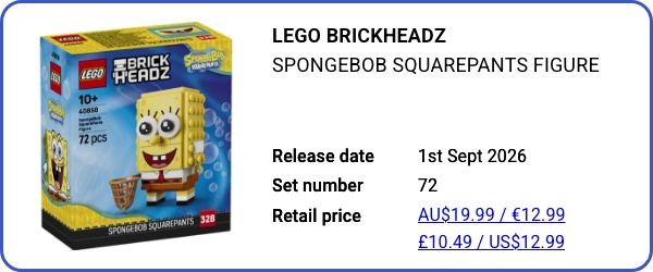 40858 LEGO BrickHeadz SpongeBob SquarePants Figure B