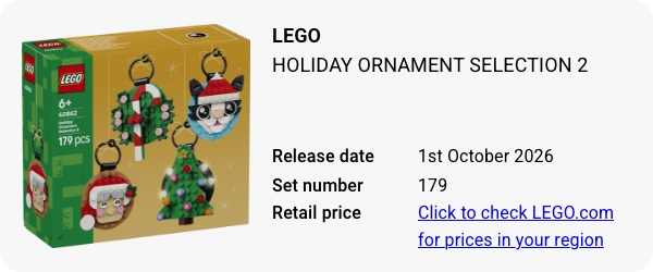 40862 LEGO Holiday Ornament Selection 2 W