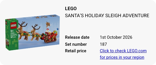 40866 Santa's Holiday Sleigh Adventure W