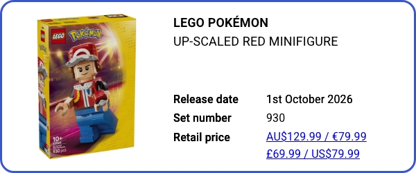 40868 LEGO Pokemon Up-Scaled Red Minifigure B