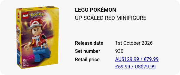40868 LEGO Pokemon Up-Scaled Red Minifigure W