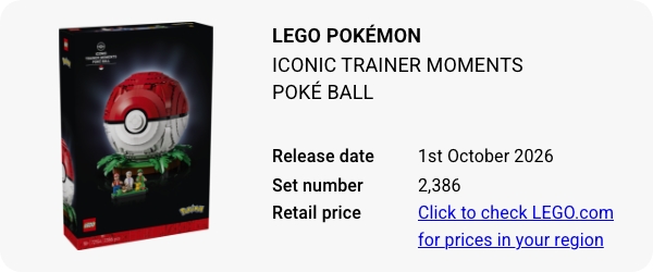 72154 LEGO Pokemon Iconic Trainer Moments Poké Ball W