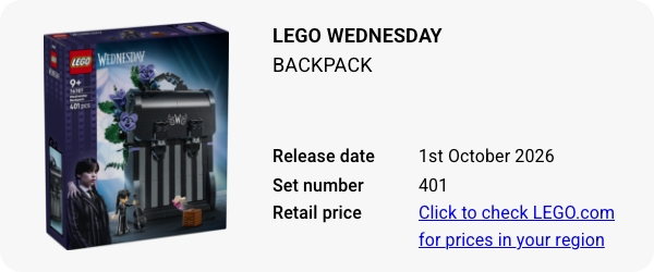 76787 LEGO Wednesday Backpack W