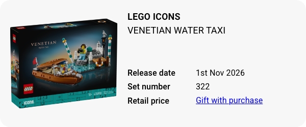 40898 LEGO Icons Venetian Water Taxi W